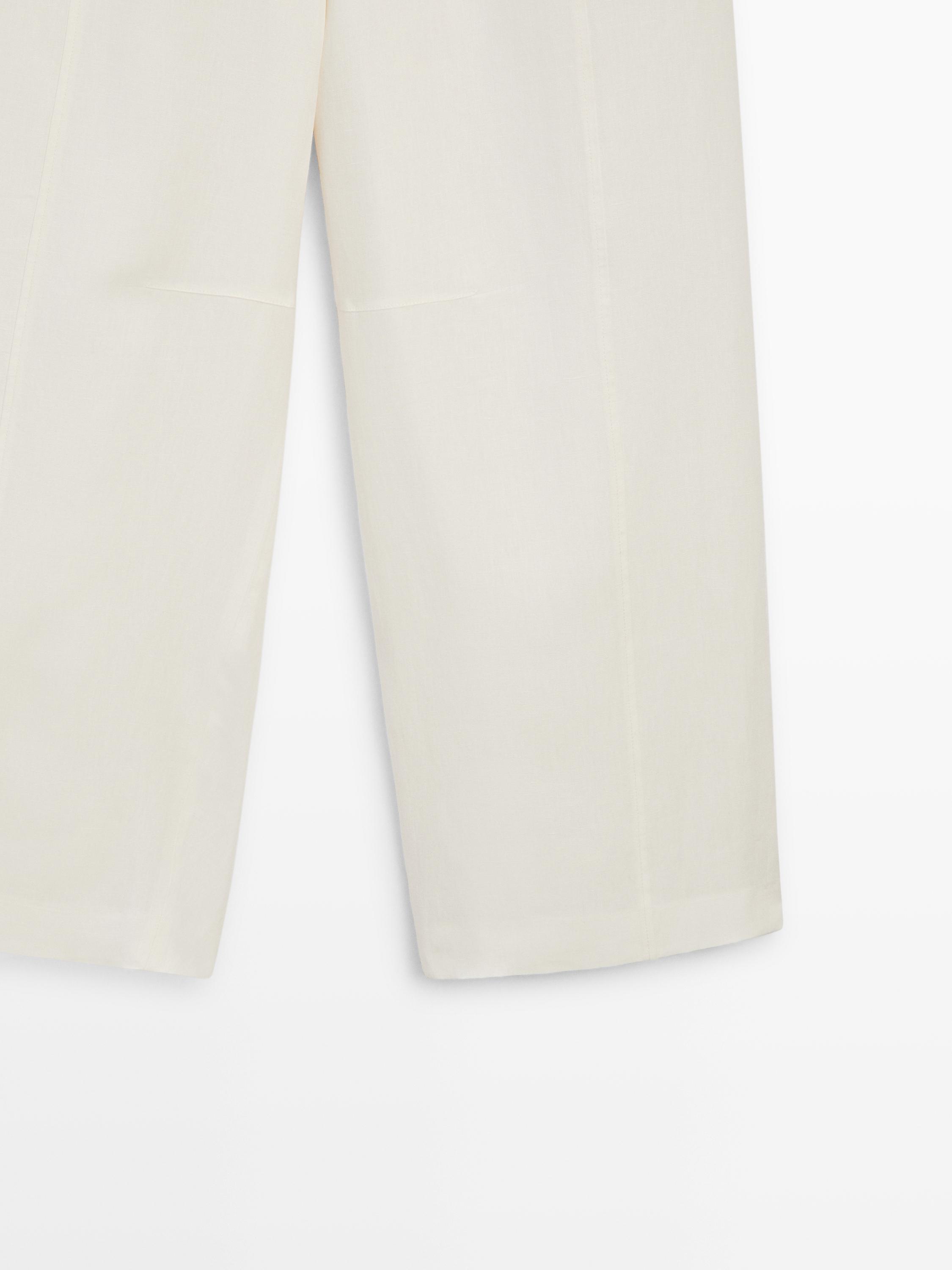 Pantalon barrel lin
